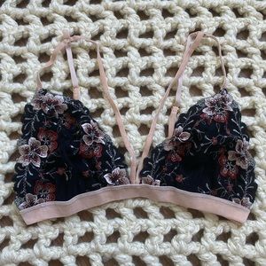 Strappy Floral Bralette